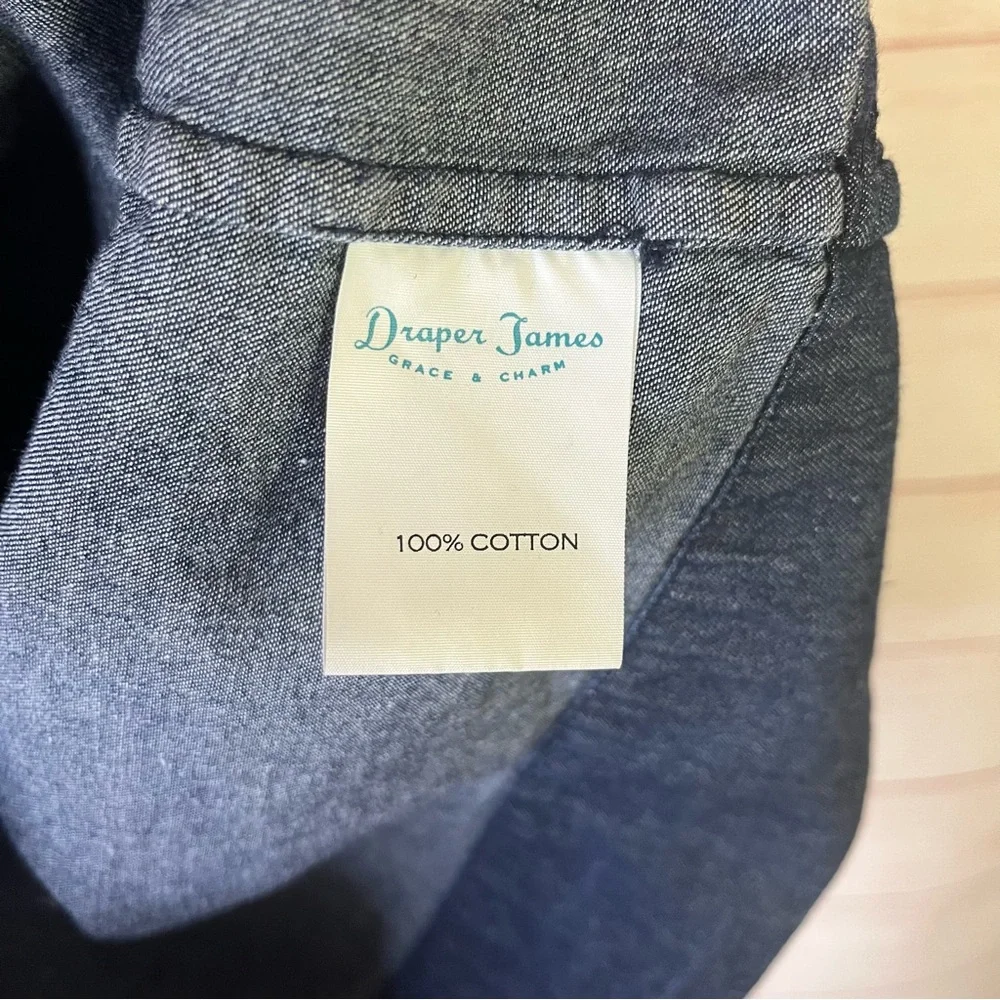 Draper‎ James Denim Ruffle Dress Size 8